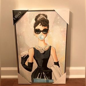 BUBBLE GUM & DIAMONDS 16x24 CHAMPAGNE FRAME